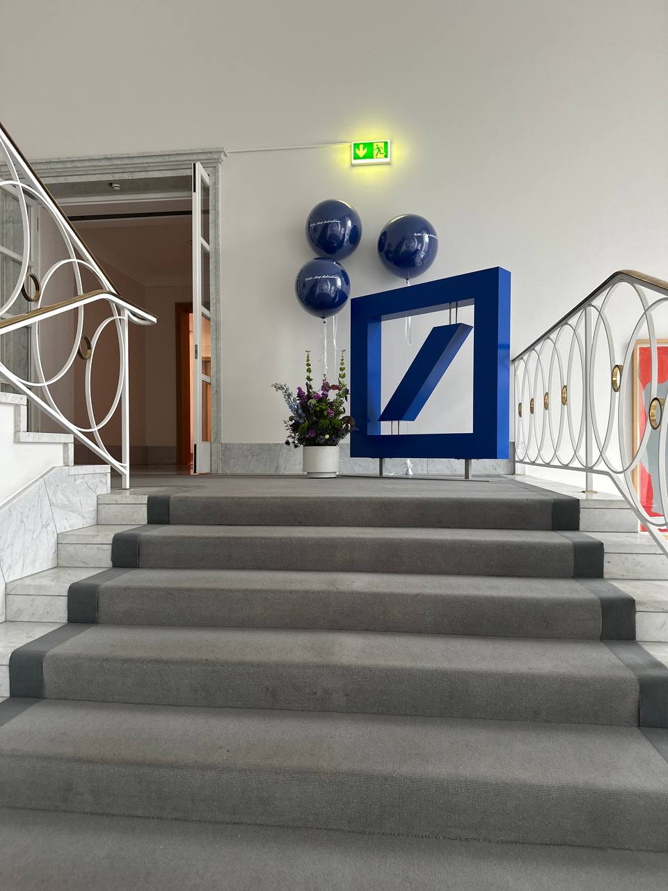 Empfang im Treppenhaus